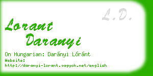 lorant daranyi business card